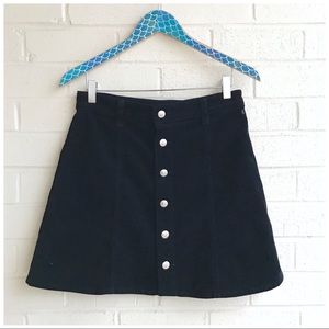 Alexa Chung for AG Kety Cord Mini Button Skirt